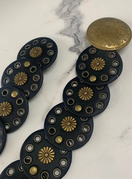 cinto couro boho fivela