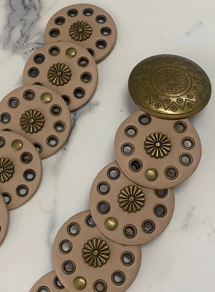 cinto couro boho fivela