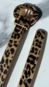 Cinto fino animal print fivela arco