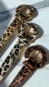 Cinto fino animal print fivela arco