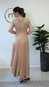 vestido midi suede com cinto