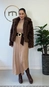 vestido midi suede com cinto