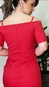 vestido midi serena decote duplo