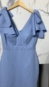 vestido midi estruture manga laço