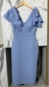 vestido midi estruture manga laço