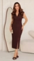 vestido midi tubinho impact