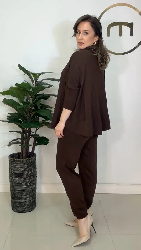 conjunto calça e blusa tricot toque modal fly