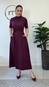 vestido midi maya manga curta com cinto