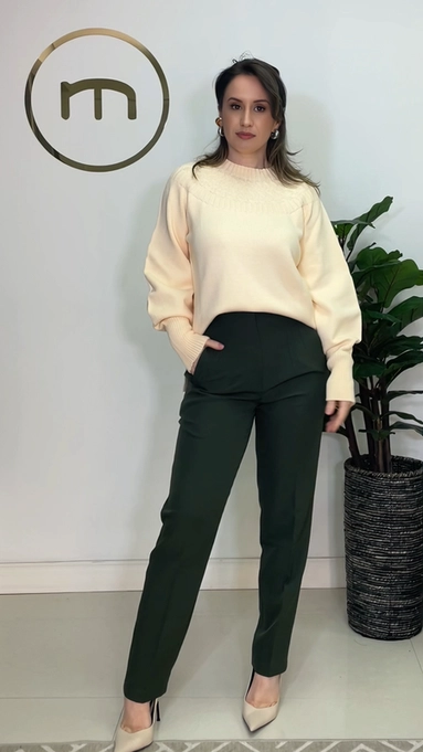 blusa tricot alongada fabi