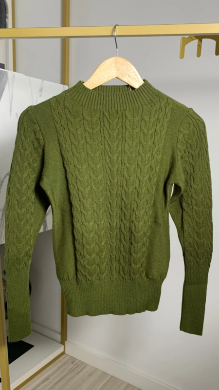 blusa tricot toque modal ponto trançado
