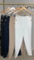 calça reta alfaiataria botões bolso faca