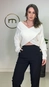 blusa tricot transpassada dec v isabela