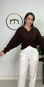 blusa tricot transpassada dec v isabela