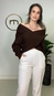 blusa tricot transpassada dec v isabela