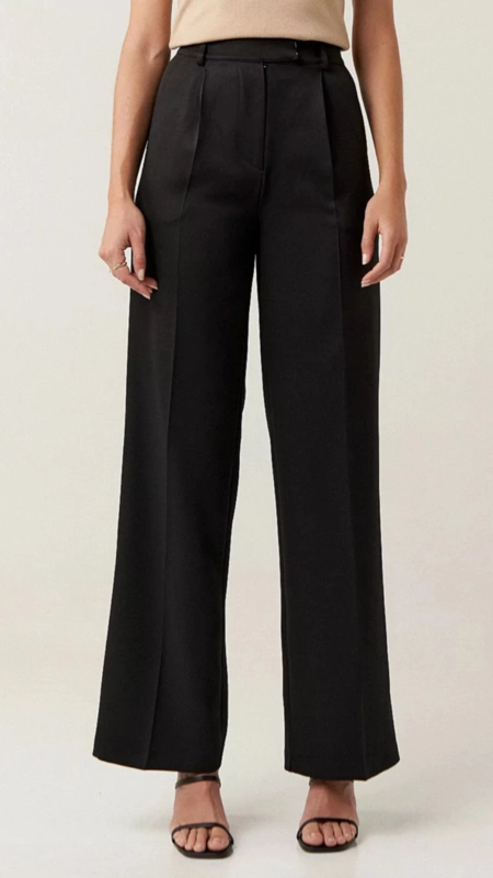 calça pantalona alfaiataria pregas classic