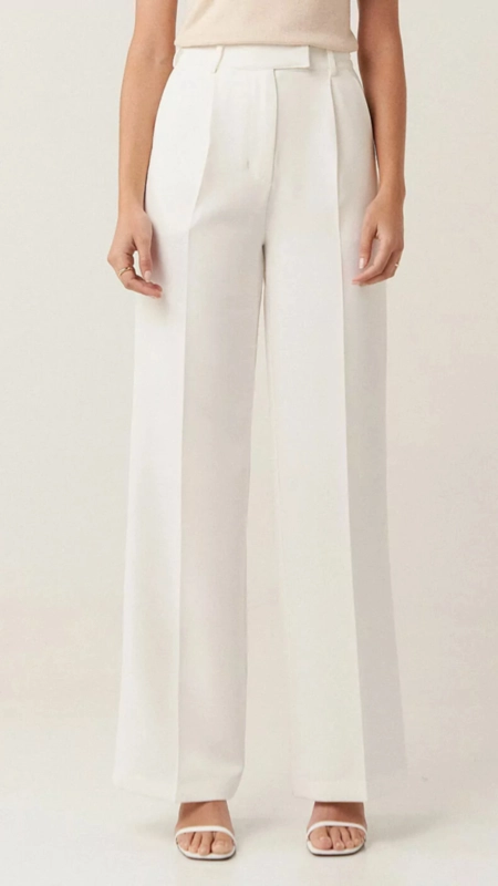 calça pantalona alfaiataria pregas classic
