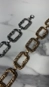 cinto metal correntes elos textura