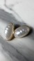 brinco pérola vintage chic oval