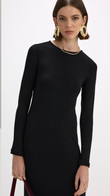 Vestido malha manga longa sarah