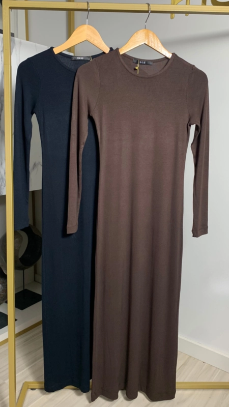 Vestido malha manga longa sarah