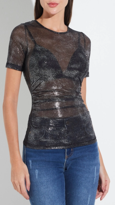 Camiseta de tule forum com brilho