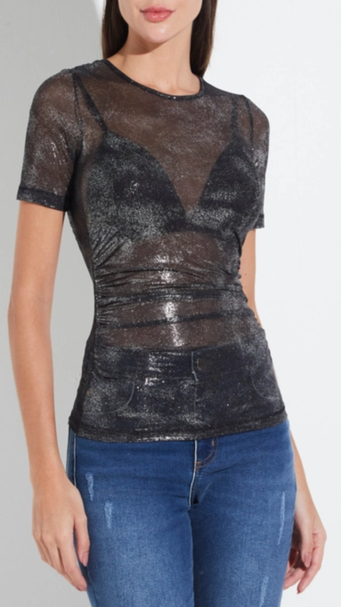 Camiseta de tule forum com brilho