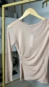blusa tule manga longa drapeada