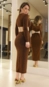 Vestido merlyn vazado manga longa