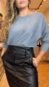 Blusa manga longa ampla lurex