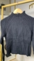 blusa tricot canelada gola alta