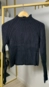 blusa tricot canelada gola alta