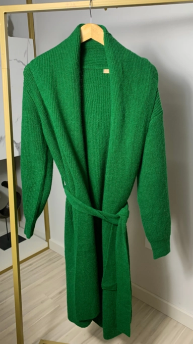 cardigan tricot alongado