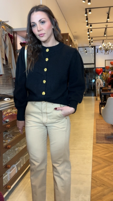 cardigan tricot modern button