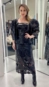 vestido midi pu laser cut