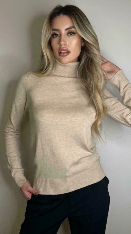 blusa tricot gola toque modal classics