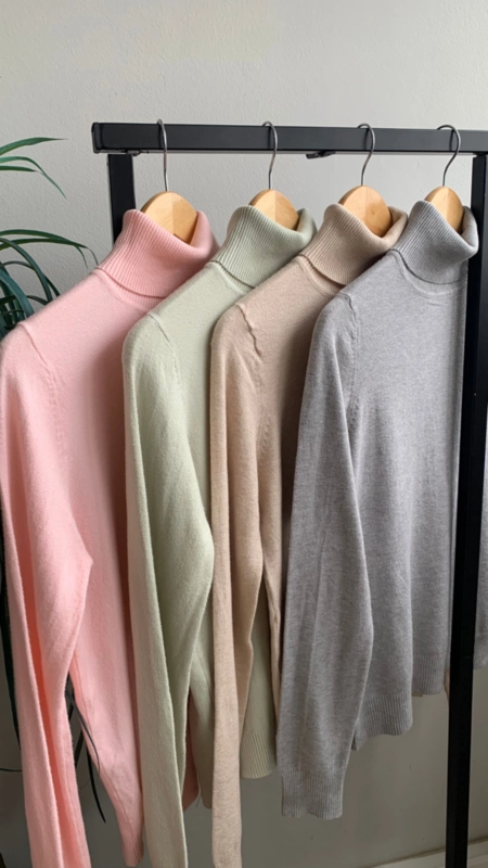 blusa tricot gola toque modal classics