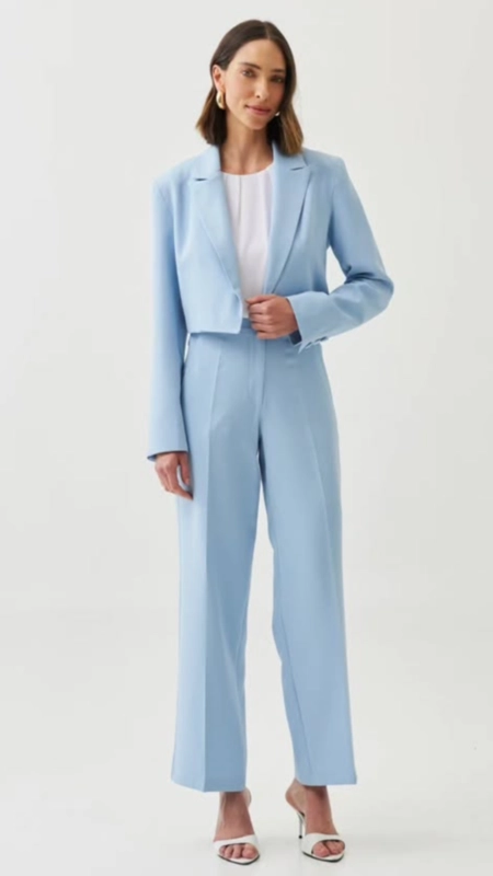 Calça alfaiataria reta marina