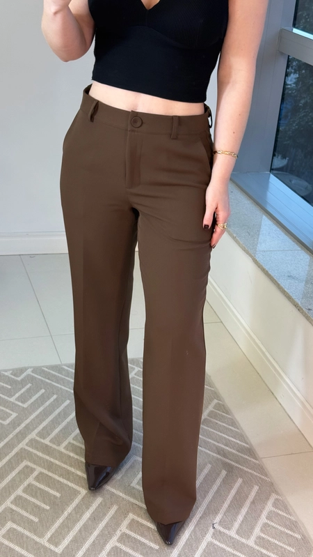 Calça alfaiataria reta marina