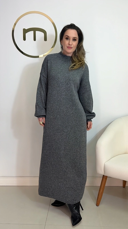 Vestido tricot mousse comfy chic