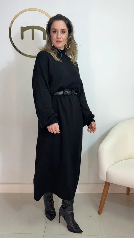 Vestido tricot mousse comfy chic