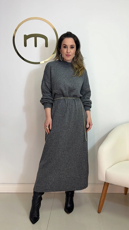 Vestido tricot mousse comfy chic