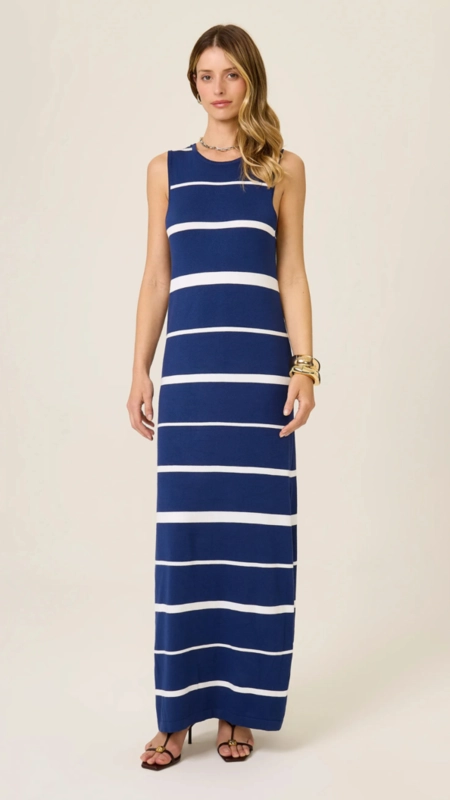 vestido dudalina tricot listrado lina