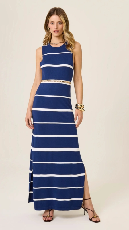 vestido dudalina tricot listrado lina
