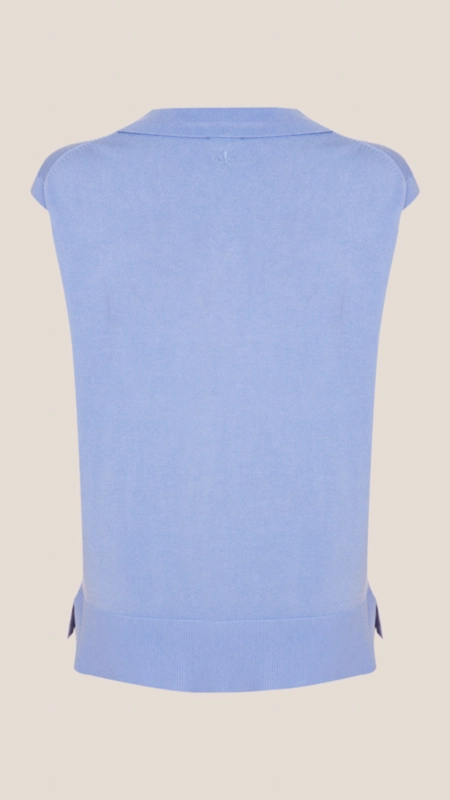 polo sem manga dudalina tricot gisele