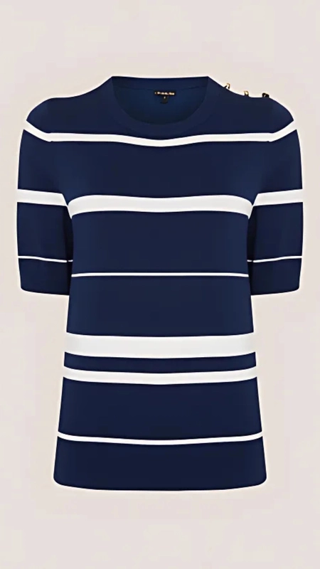 camiseta tricot dudalina listras lina