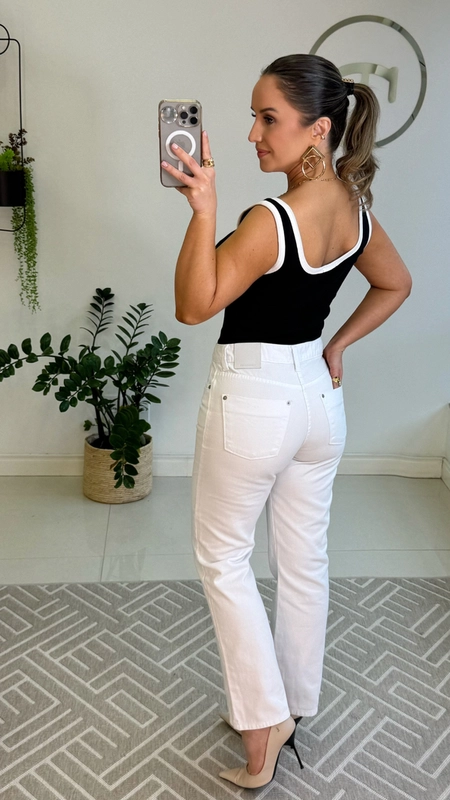 calça sarja isis new reta dudalina