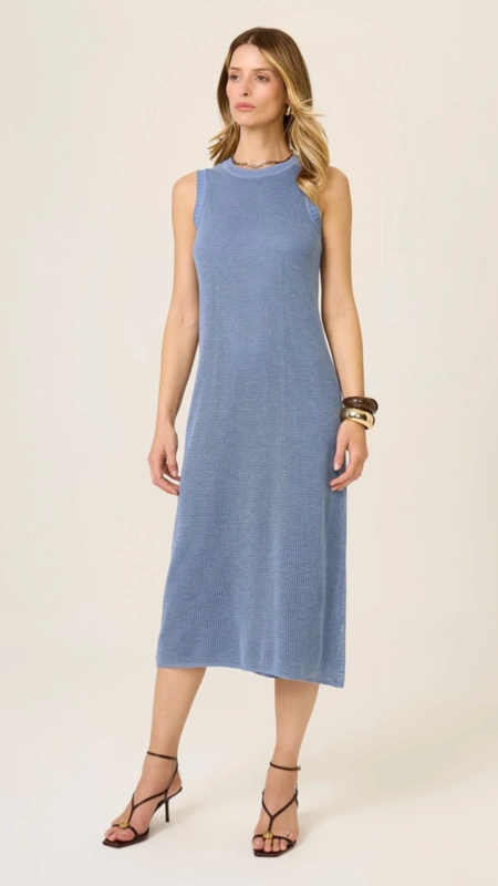 vestido midi dudalina tricot sem manga