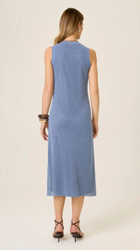 vestido midi dudalina tricot sem manga