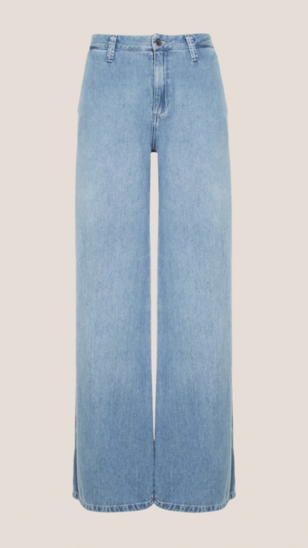 calça jeans wide leg dudalina soft