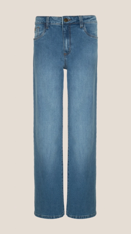 calça jeans wide leg dudalina melina